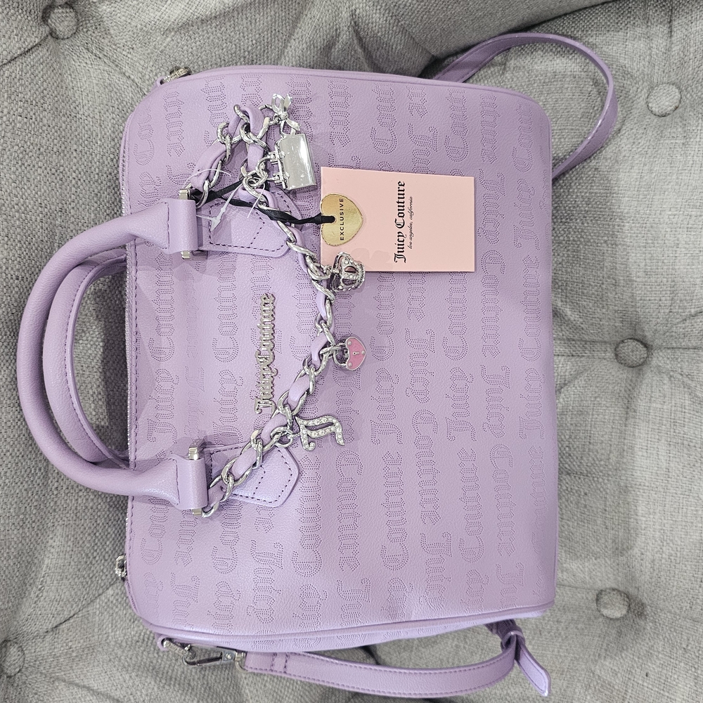 2 Juicy Couture Pastel Purple And Black Satchel